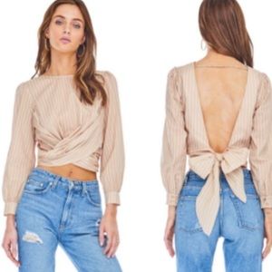 NWOT Astr the label | Sinead open back wrap top